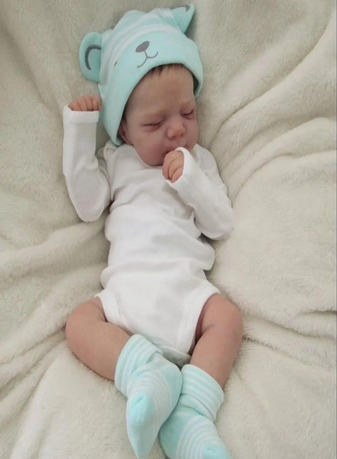 Zero Pam Realistic Reborn Baby Dolls Girls 18 Inch Soft Silicone Baby Doll Girl Smiling Newborn Girl Babies Real Looking Preemie Reborn Dolls for Girls Toys (Contemporary) - Image 5